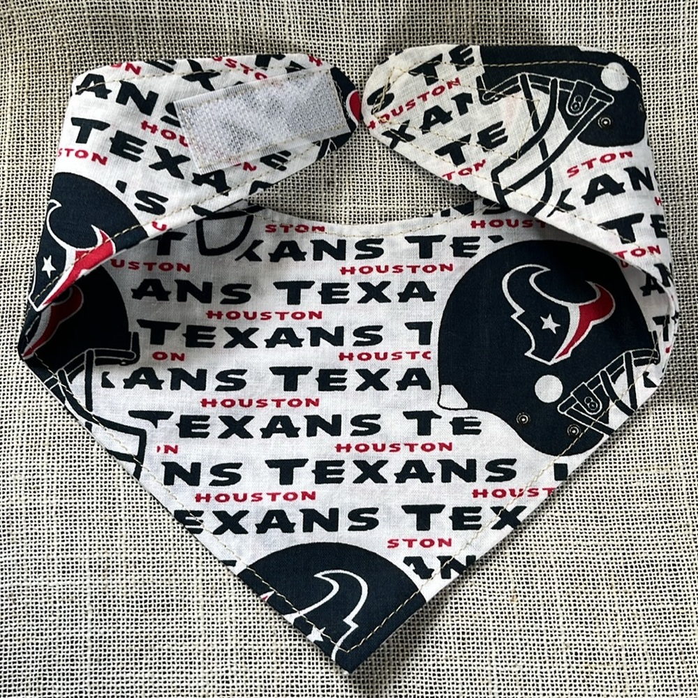Houston Texans Dog Bandana-Size S - Picture 4 of 6